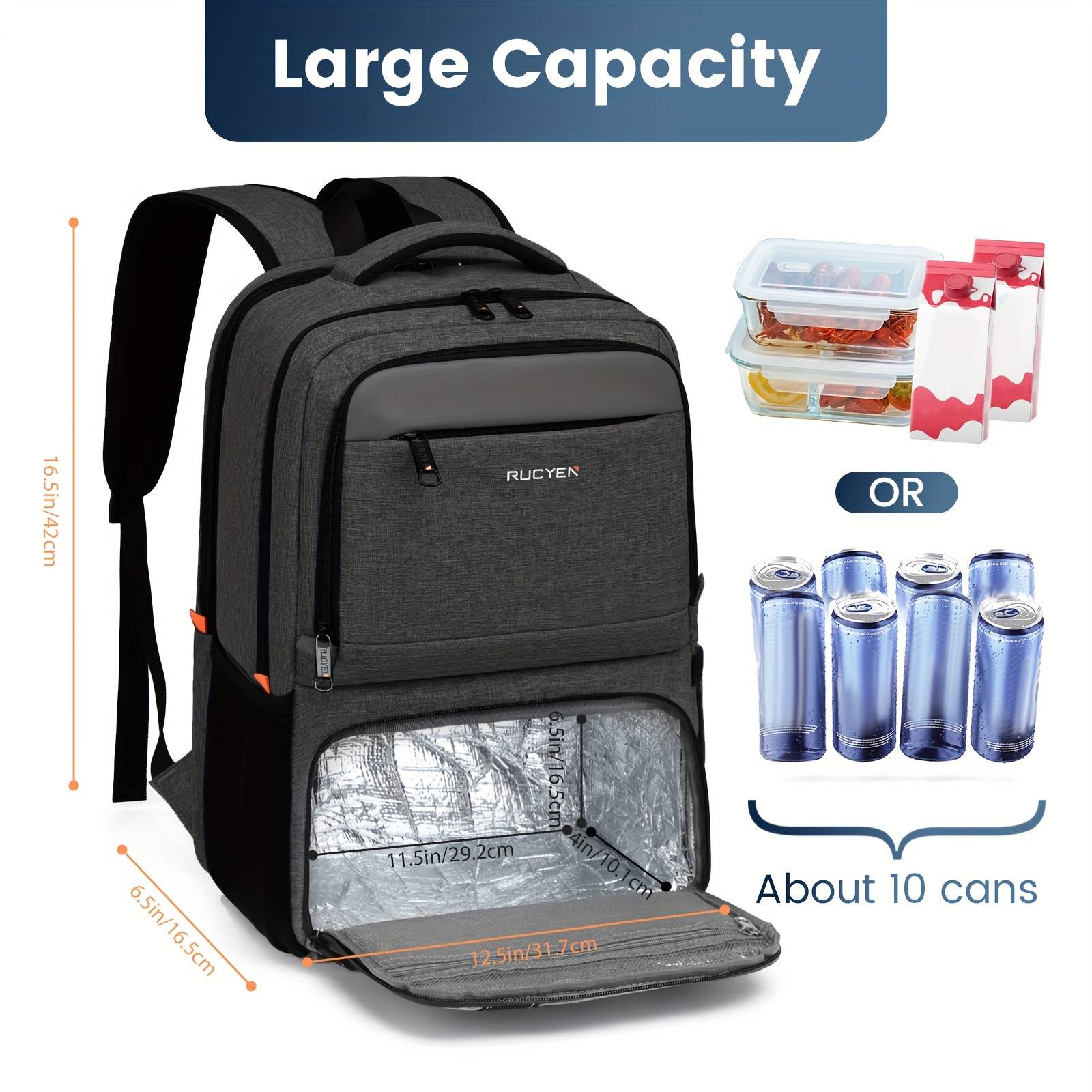 New Multi-functional Backpack For Men And Women, 15.6-inch Rfid Shielding Laptop Bag, Rucksack