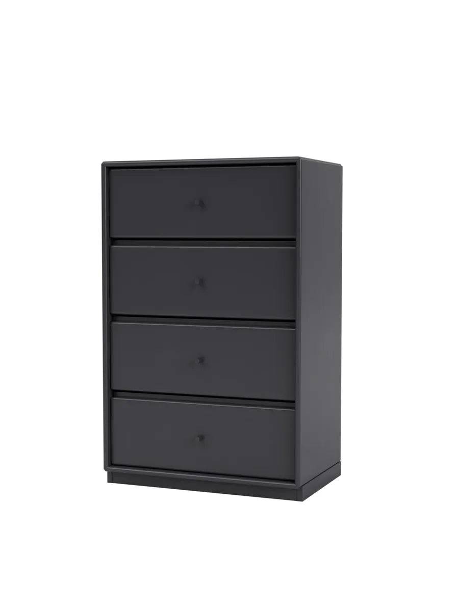 1143 skuffemodul inkl sokkel fra Montana Anthracite / Sokkel 3 cm / 30 cm - Jacobsen Plus