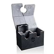 UAONO Deck Box för MTG Kort, Premium Magnetisk Flipbox Kortlåda Med Tärningsbricka för 200+ Kort, Card Deck Box Samlarkortslåda för Magic Yugioh TCG Samlarkort (Svart)