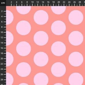 Tula Pink - Roar, "DINO EGGS, Blush".