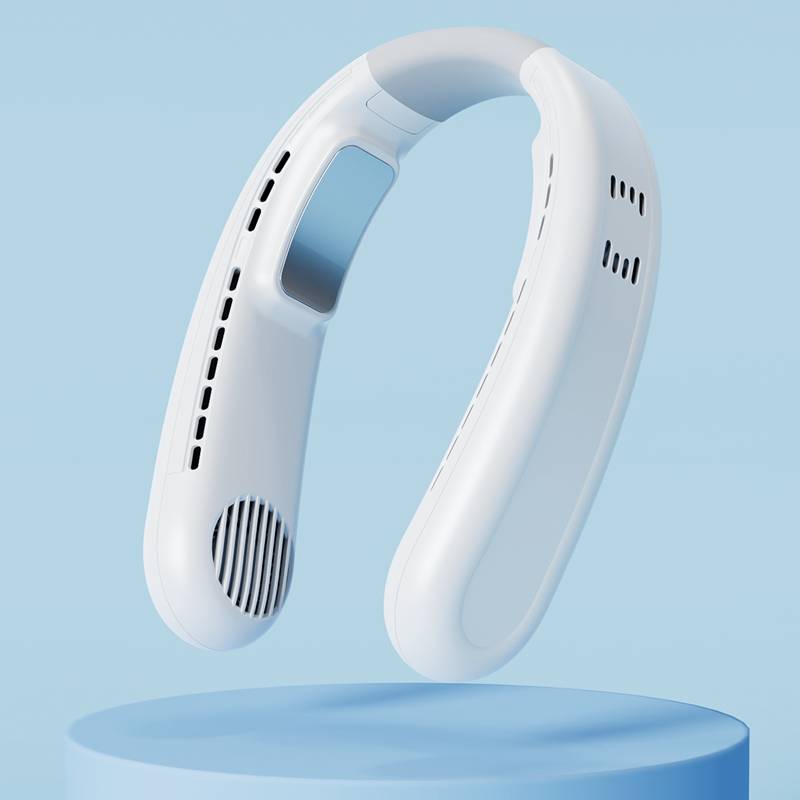 IMYCOO New Arrivals 4000mAh Portable Semiconductor Neck Fan Rechargeable Hand Free Bladeless Cooling Hanging Neck Fan