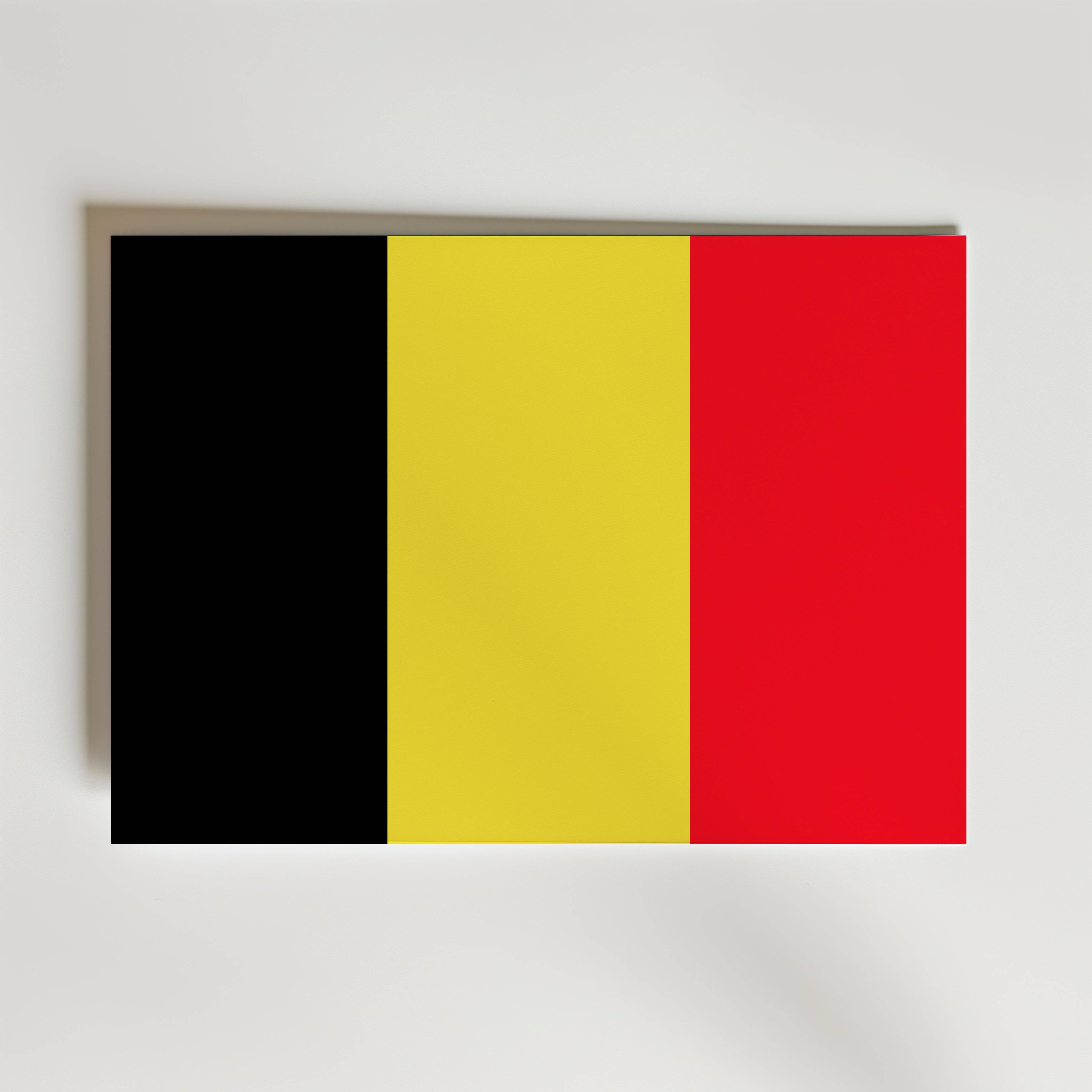 Belgium National Flag Poster - Canvas 50x40 cm