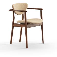 House of Finn Juhl - 109 Chair, Walnut, Cat. 1 Remix 242 - Spisebordsstole - Finn Juhl - Beige,Træ farvet - Træ/Tekstilmateriale