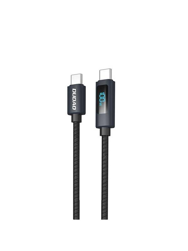 Dudao L7C USB-C - USB-C 100W Cable with LED Display 1m - Black