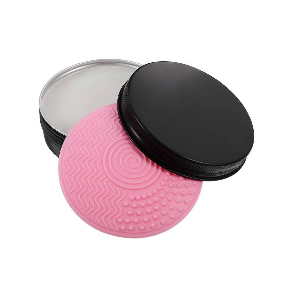 (3 Set) Makeup Brush Cleaning Soap Peach Flavor with Cleaner Mat, Makeup Brush Cleaner Set for Cleaning Makeup Sponges and Brushes