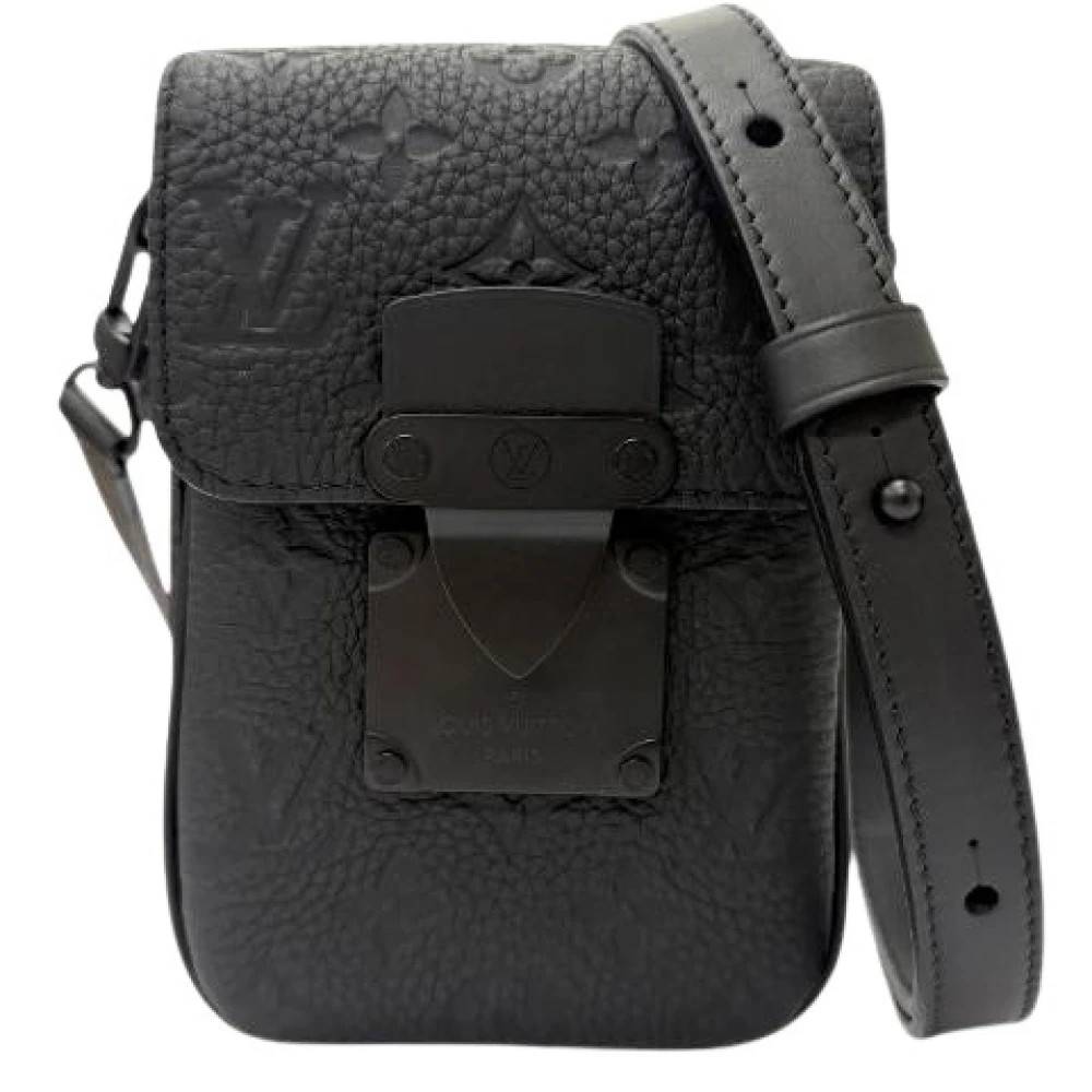 Louis Vuitton Vintage Pre-owned S Lock Vertical Læder Skuldertaske - Vintage - Dame - Sort - ONE SIZE - Uld