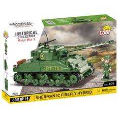 COBI Byggesæt WW2 Sherman IC Firefly Hybrid - 600 klodser