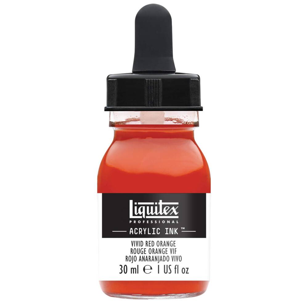 Liquitex Professional Acrylic Ink 1-oz (30ml) burk Vivid Red Orange