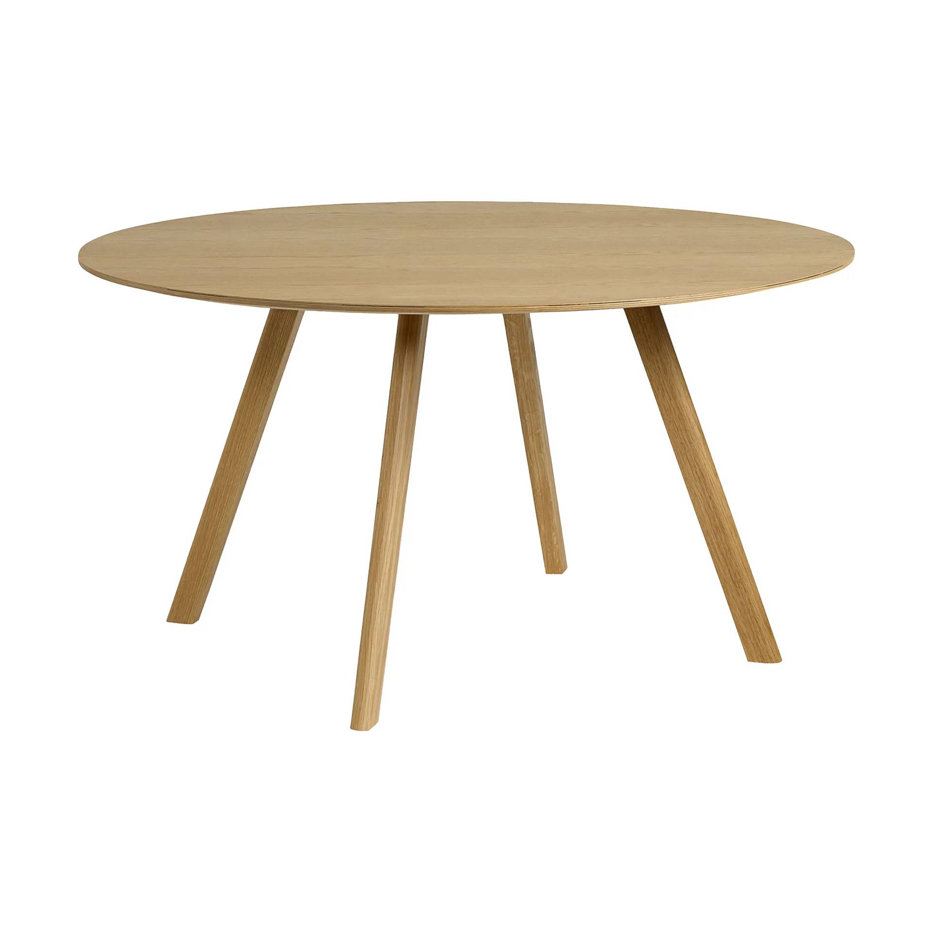 HAY CPH25 2.0 matbord Ø140 cm Lacquered oak-oak veneer - Brun