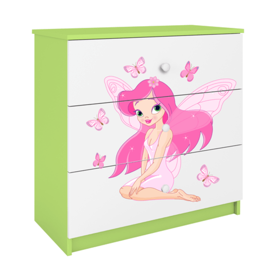Kocot Kids Byrå - Babydreams Grön - Fairy With Butterflies