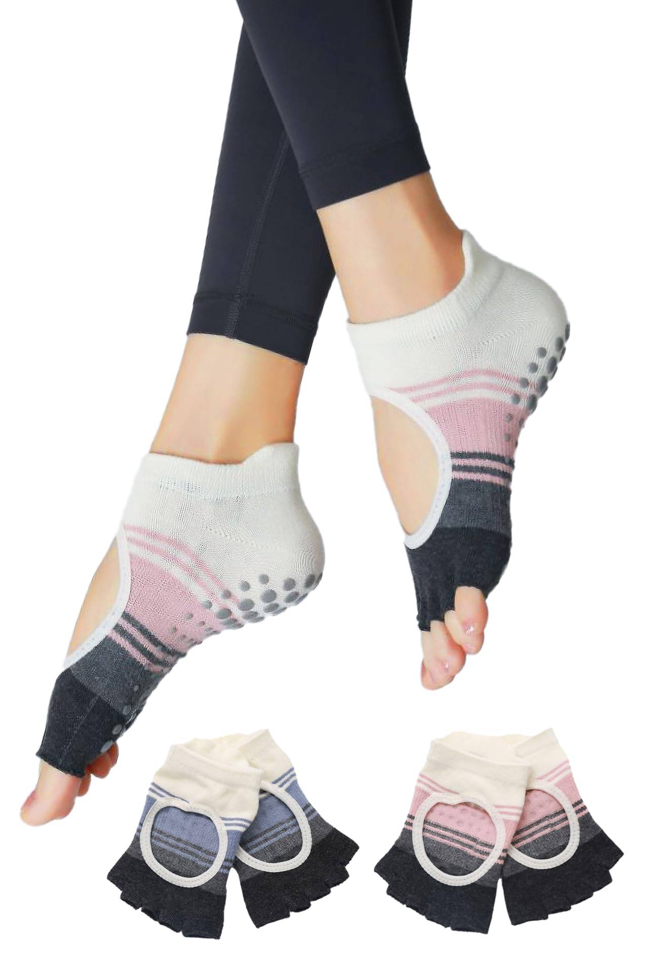 by a current Pilates Pilates 5 Pilates yoga grip machine open set [Gemma Plus] [Supervised instructor] socks, fingers, anti-slip, socks, socks, socks,