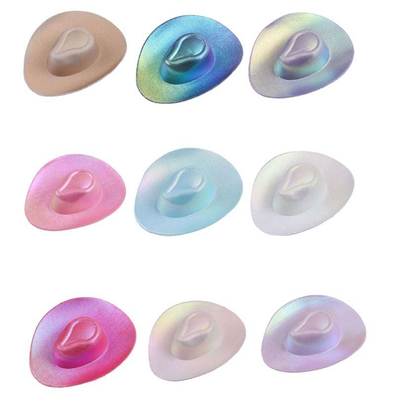 Miniatyr Cowboyhatt Liten Tyg Westernhatt Prydnader För Barn Vuxen Handgjord Hantverk Kostym Hantverk och Inslagning pink