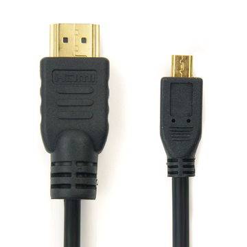 Micro HDMI Type D kabel för Sony Cyber-shot RX100, Alpha 6400, Alpha 7C, Canon PowerShot SX740 HS, PowerShot G7 X Mark II TV, DVD, Blu-Ray, Kamera, Skärm - 1.5m Micro HDMI Type D till HDMI Standard (Type A)