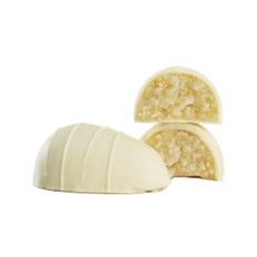 Cocoture Marsipan Ägg Vit Orange Med Vita Ränder 52 g