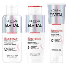 L'Oréal Paris Elvital Bond Repair Pre-Shampoo, Shampoo & Conditioner 150 ml + 2 x 200 ml