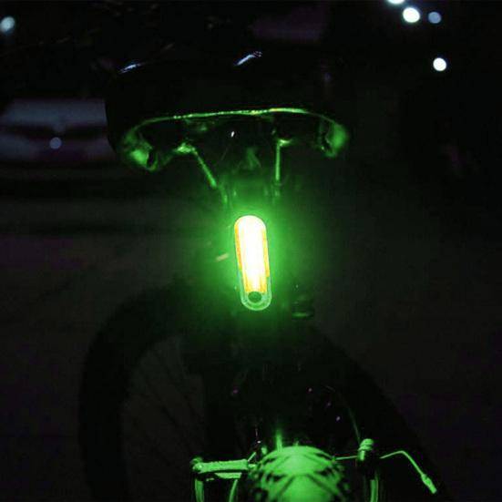 Cykelbaklampa USB Uppladdningsbar Vattentät Ultraljus LED-lampa Cykeldelar Säkerhetsvarning Avtagbar MTB Landsvägscykel Blinkers grön