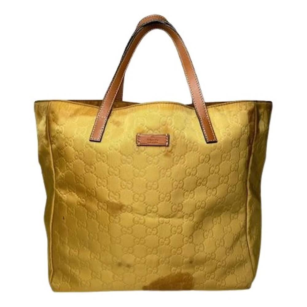 Gucci Vintage Pre-owned Vintage Tote Bag - Vintage - Dame - Gul - ONE SIZE - Tyl