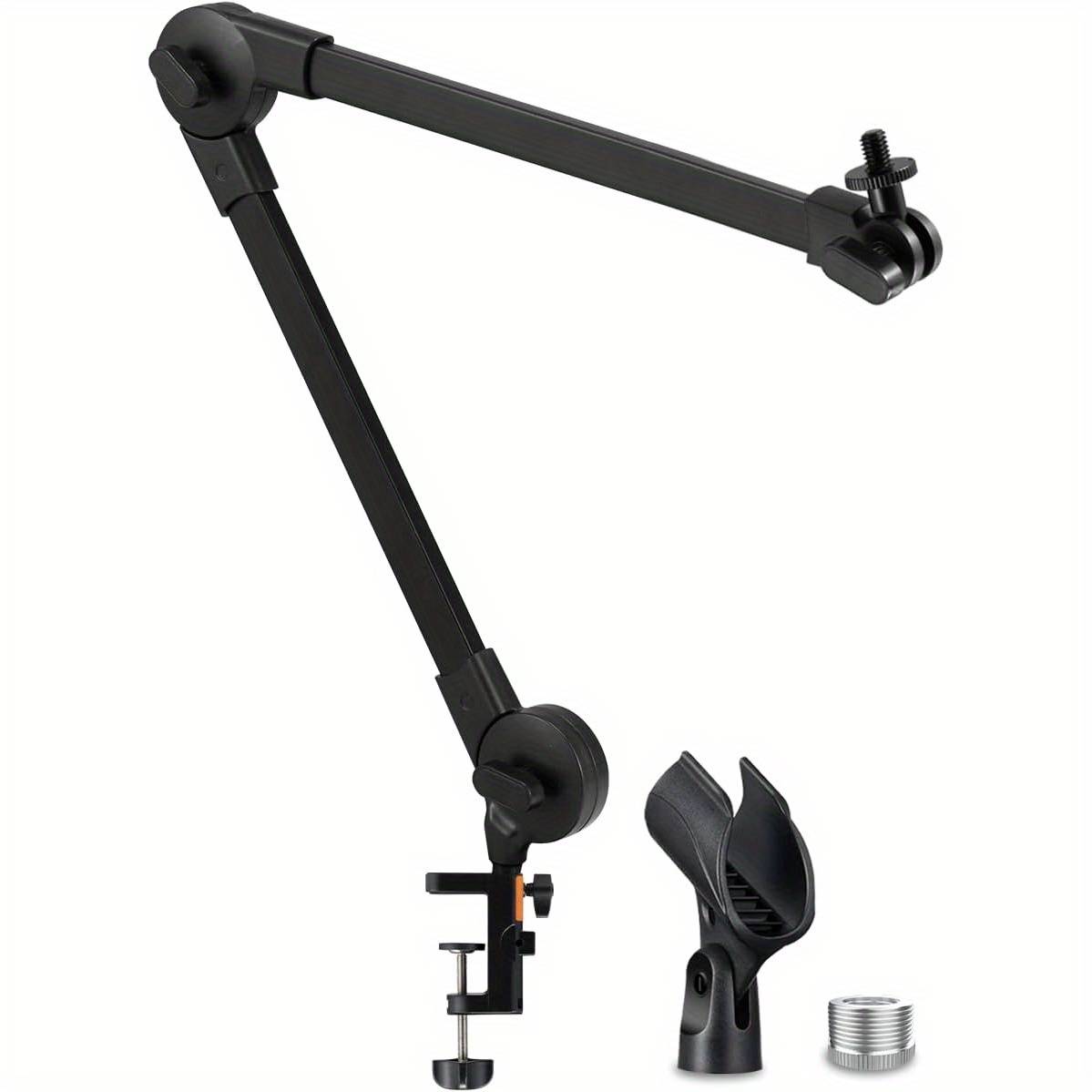 Microphone Boom Arm Stand, Adjustable Hanging Scissor Arm Bracket, Equipped With A Microphone Clip And Heavy-duty Clamp, Suitable For Streaming, Podcasting, And Recording