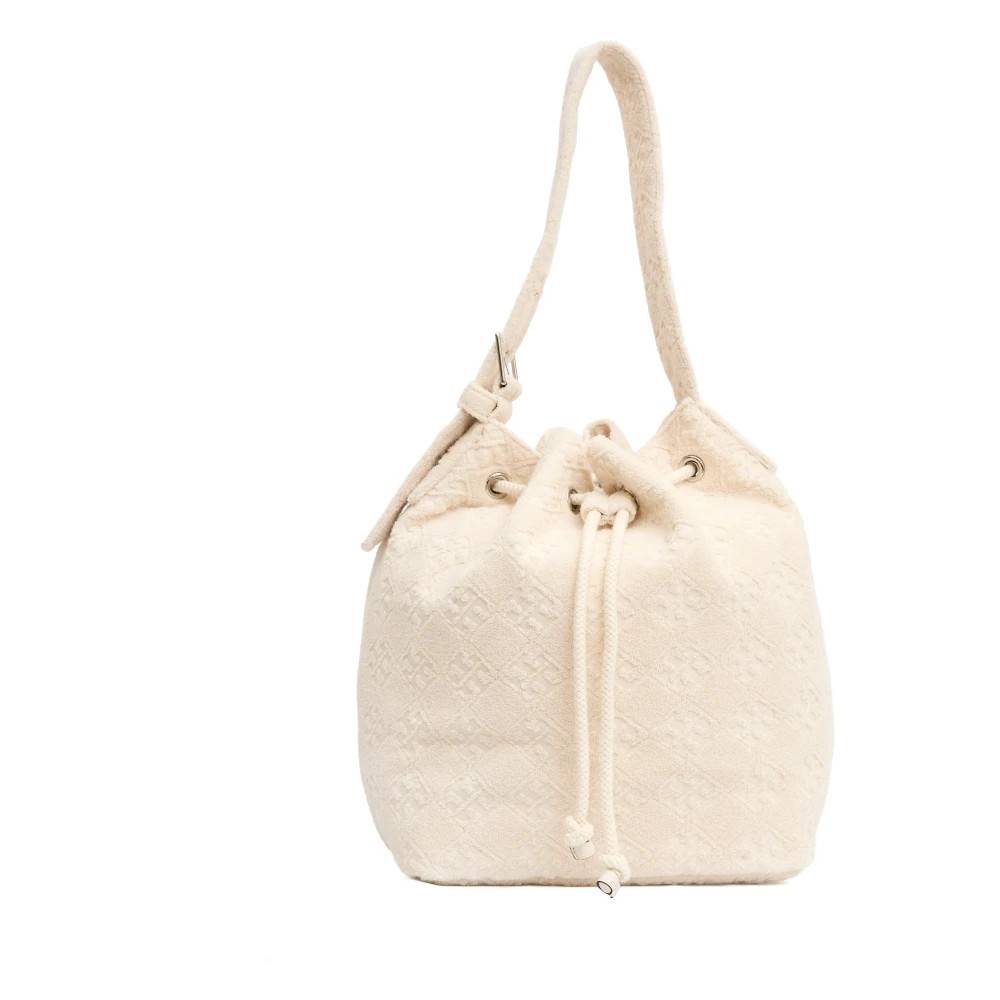 Tory Burch - Vit Läderhinkväska Snygg Design Väskor - Dam - ONE Size - Läder