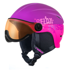 Relax Twister Visor Skihjelm med Visir - Børn, Violet / M