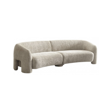 Milania buet 3-personers sofa i bomuld B284 cm - Beige