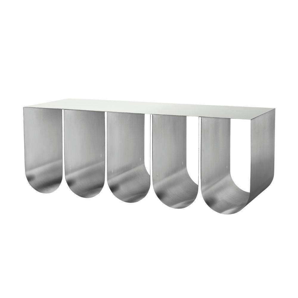 Kristina Dam Studio Curved Bænk Brushed Steel