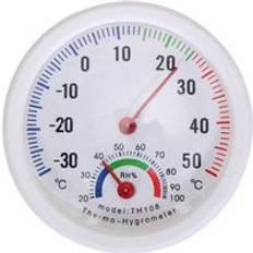 Mini termometer hygrometer självhäftande rund hög precision termometer för fönster inomhus utomhus vägg växthus trädgård hem
