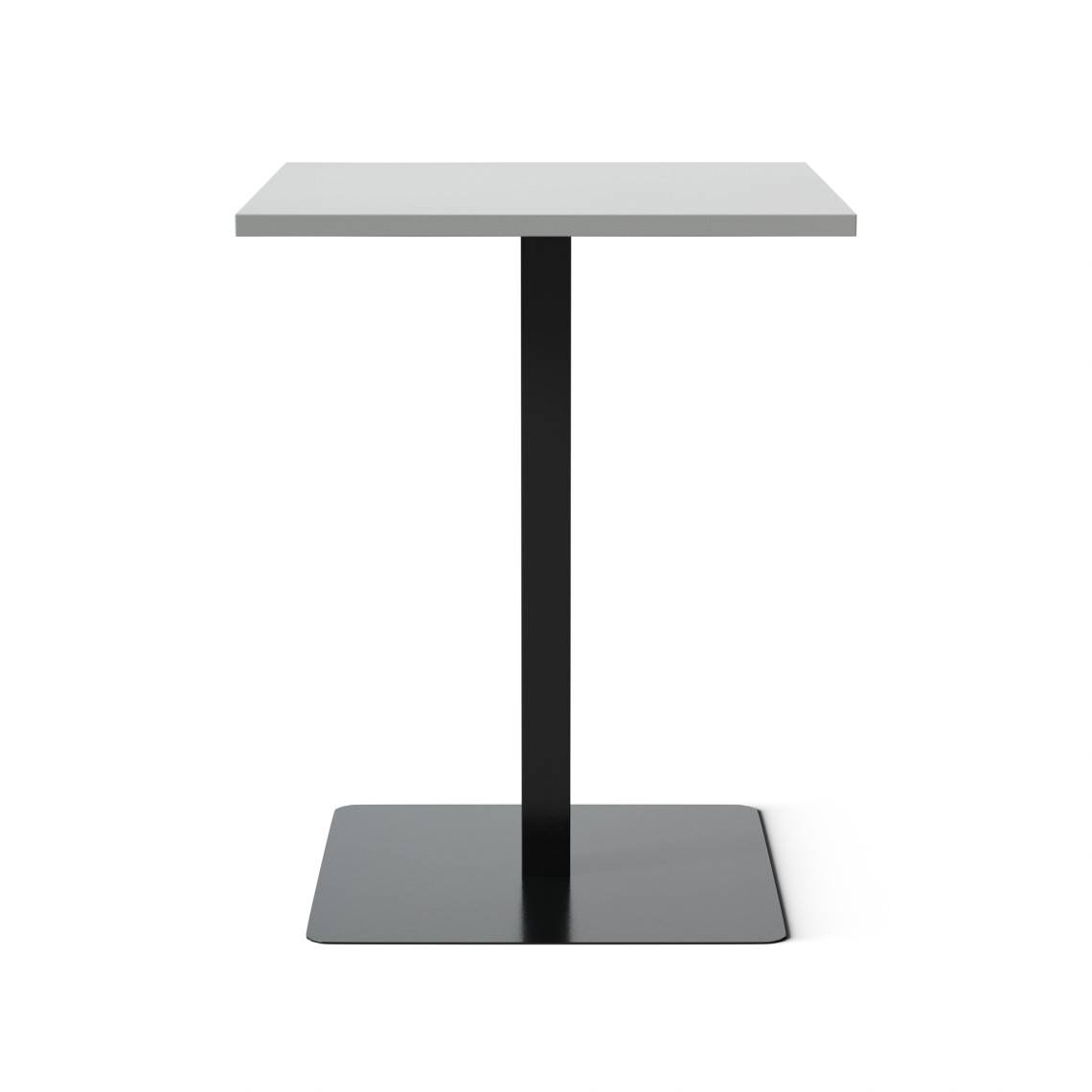 Cafébord Kvadrat, Storlek 60x60 cm, Bordsskiva Mörkgrå, Stativ Svart