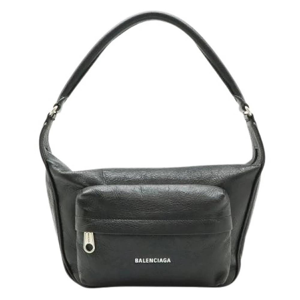 Balenciaga Vintage Pre-owned Raver Medium Læder Skuldertaske - Vintage - Dame - Sort - ONE SIZE - Uld