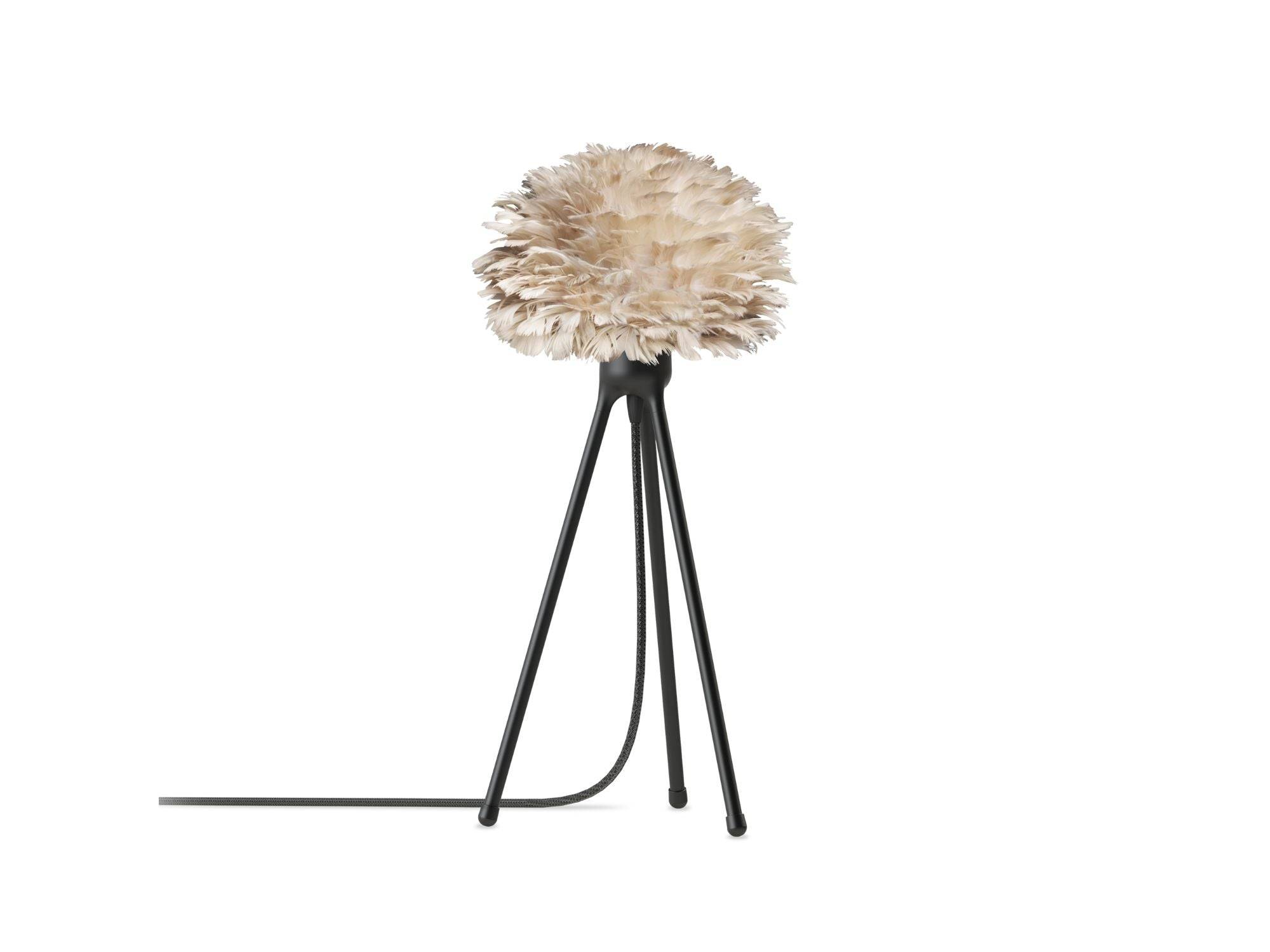 UMAGE - Eos Tripod bordlampe - Micro - Ø22 cm / Sort / Light Brown