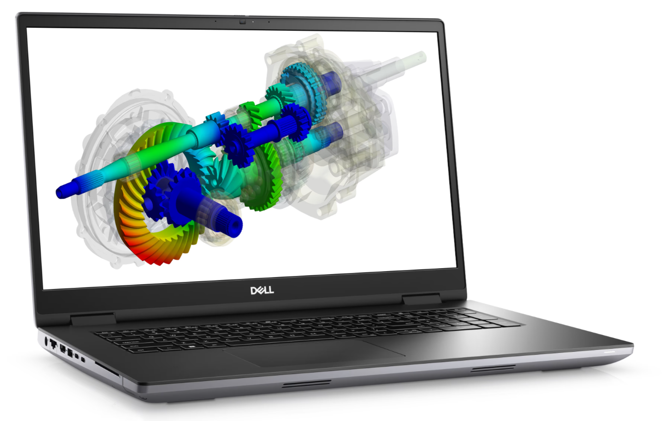 Dell Mobile Precision 7770 Grå, 17,3", WVA, FHD, 60 Hz, 1920 x 1080, Antirefleks, Intel Core i7, i7-12850HX, 16 GB, SSD 512 GB, NVIDIA RTX A3000,.