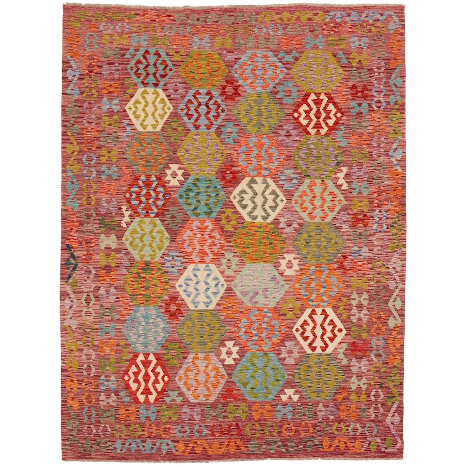 Kelimtæppe - Håndvævet Afghansk gulvtæppe - 220x287 cm - Default Title