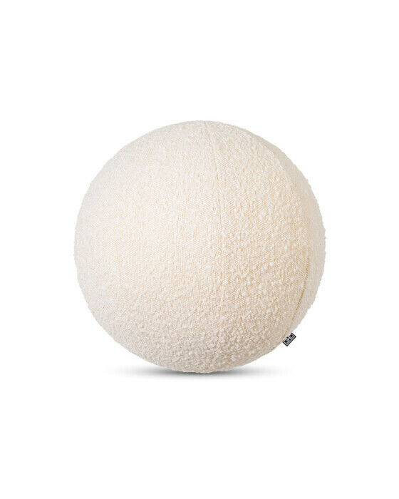Eichholtz Palla rund kudde bouclé cream - Vit (Ø 37 cm)