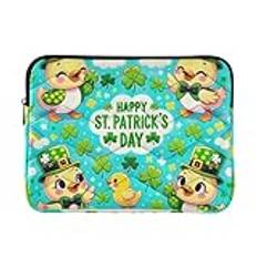Laptopfodral 13, 13,3, 14 tum söta ankor St Patrick's Day vattentät portfölj väska tunn datorväska