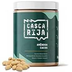 CASCA RIJA: Crunchy Mandelsmör 250g | 99,8% Rostad Mandel + 0,01% Mald Kanel + 0,01% Ingefärapulver | 100% Naturlig och Krispigt med Rostade Mandelbitar, Vegansk