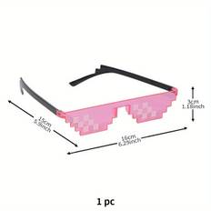 1 stk, Festival Party Props Party Photo Props Mosaik Sjov Party Briller Anime Pixel Briller