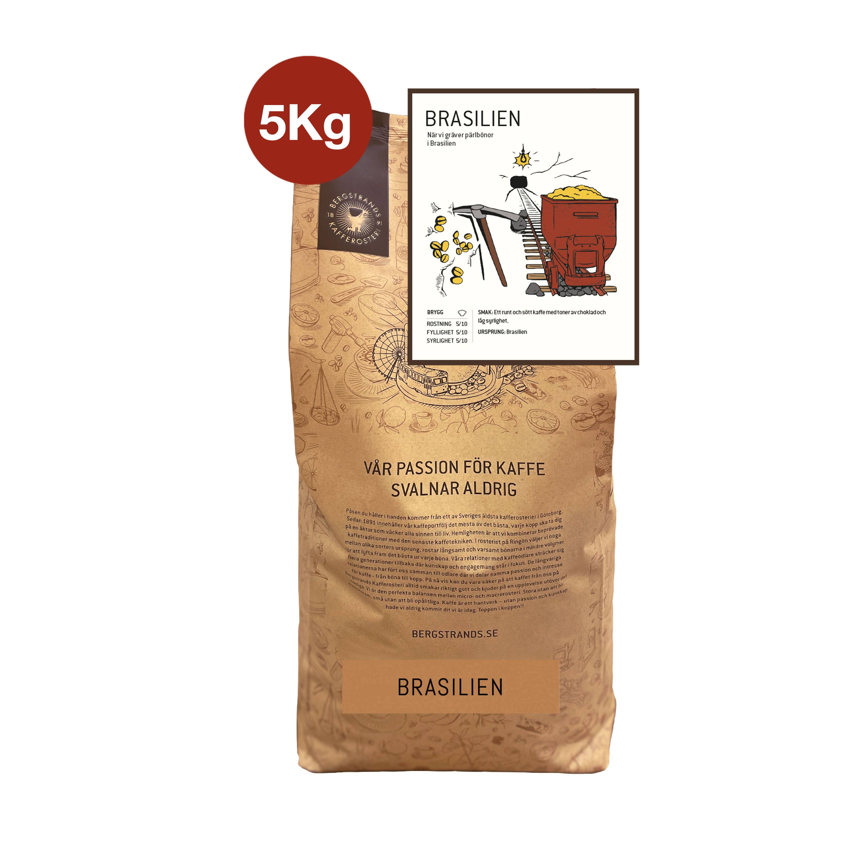 Kaffe Bergstrands Brasilien 5kg