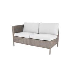 Cane-Line Connect 2-pers. havesofa - taupe, højre modul m. hynder i hvid