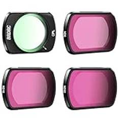 FPVtosky ND-filterset för DJI Osmo Pocket 3/Creator Combo, flerbelagda linsfilter för DJI Pocket 3 tillbehör 4-pack (CPL, ND8, ND16, ND32)