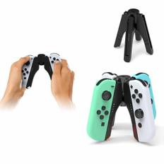 Oplader Ladestation til Nintendo Switch, 4 i 1 Switch Joycon Controller Oplader Ladestation Stativ med Type C Opladerkabel