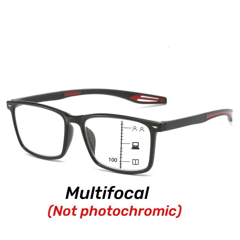 Fotokromatiska multifokala läsglasögon Utomhus färgskiftande solglasögon Glasögon Nya sporter Presbyopi 0+1.0+4.0 1.5