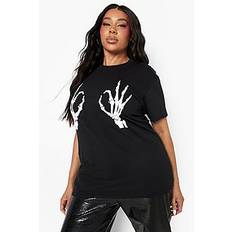 Plus Tia Skeleton Hand Halloween T-Shirt