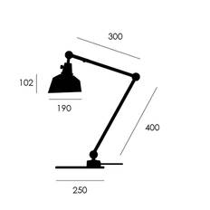 midgard modular TYP 551 bordslampa vit 60 cm