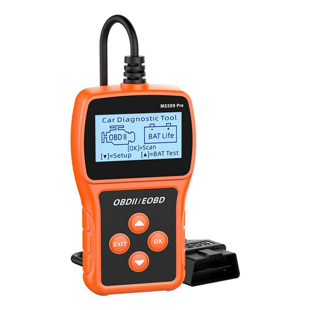 OBDII-skanner, Bilmotorfelkodläsare Batteritestare Professionellt CAN Diagnostiskt Skanningsverktyg orange