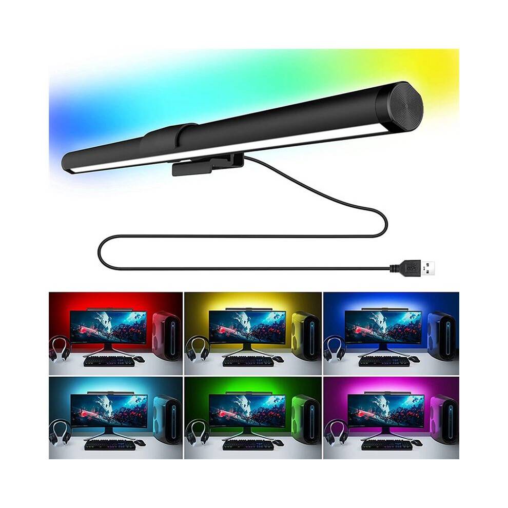 LED Desk Lamp Monitor Light Bar Eye-Care Stepless Dimming Lighting USB Table Lamp Computer Light Bar for Work/Gaming