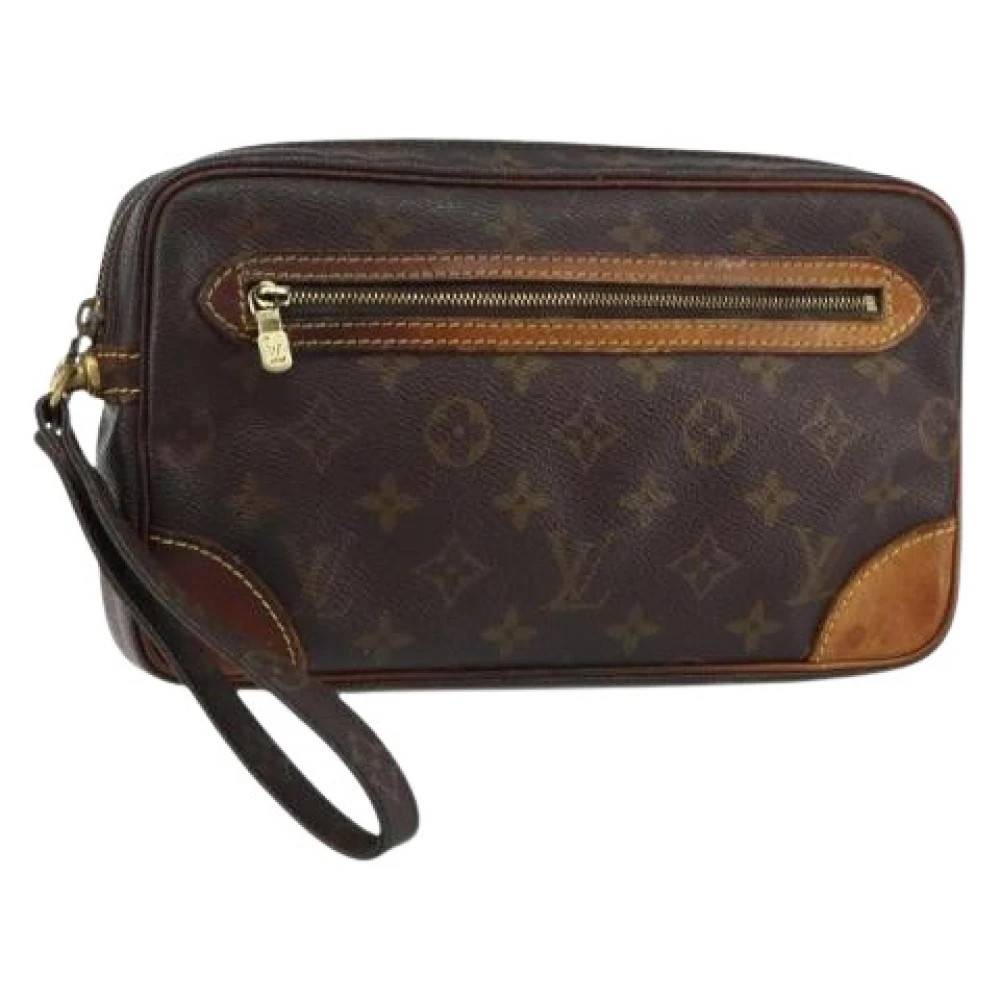 Louis Vuitton Vintage Pre-owned Vintage Læder Clutch - Vintage - Dame - Brun - ONE SIZE - Læder