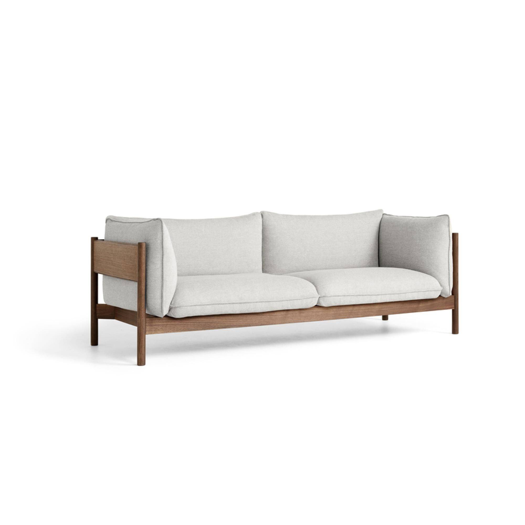 Arbor 3-sits soffa Valnöt/Hallingdal 110 - Valnöt / Ljusgrå