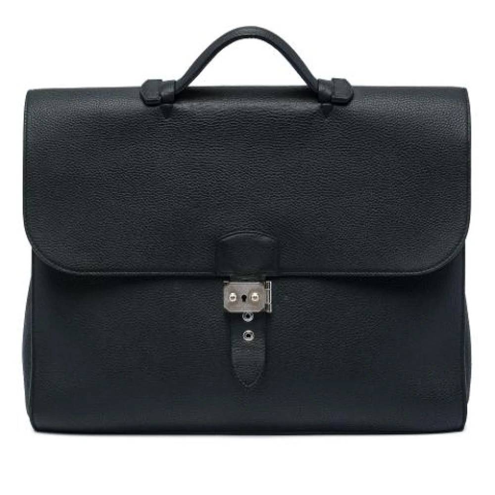Hermès Vintage Pre-owned Sac a Depeches 38 - Vintage - Dame - Sort - ONE SIZE - Læder