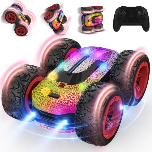 Fjärrstyrd Bil Offroad, RC Bil Lastbilsbil Snabb 2,4 GHz 4WD Uppladdningsbar, Fjärrkontrollbil Racerbil 360, Fordon Leksak Barn 3-12 år, Julklapp, Födelsedagspresent, Gåva & Present till Pojke Flicka
