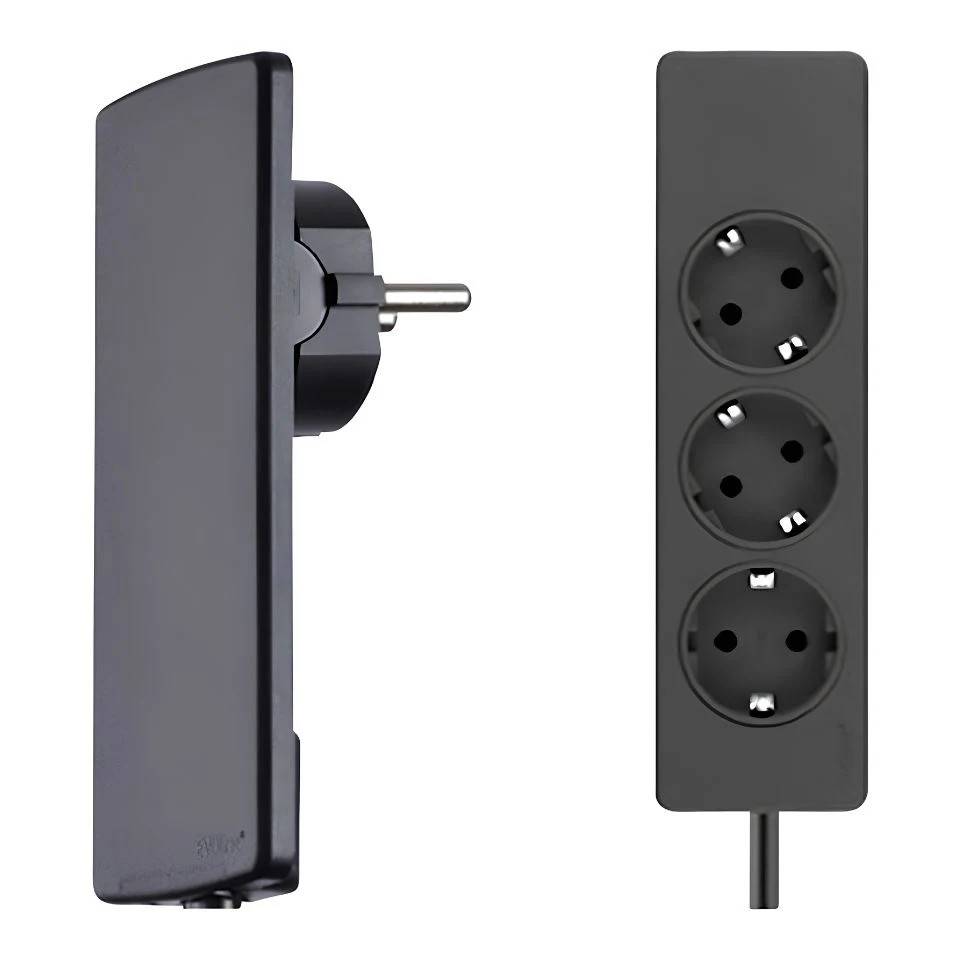 EVOline Plug Fix Grenuttag 3-vägs Svart